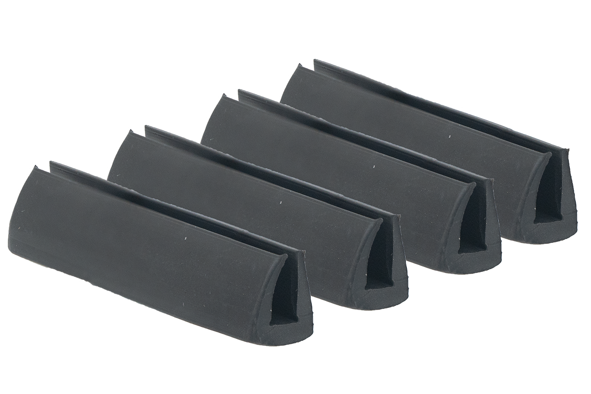 Here you can see a set of four rubber profiles for a PUSHrack.