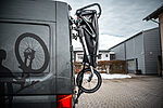 The picture shows the rear carrier for bicycle trailers or baby carriages from PUSHcomponents.